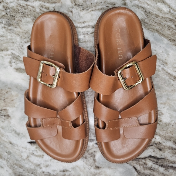 Corello Carmel Leather Sandal Women's Size 7 - Picture 3 of 10